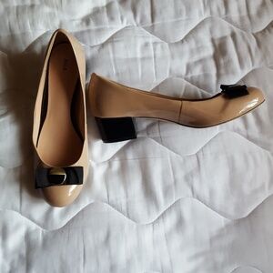 Sole Society Nude block heel shoes